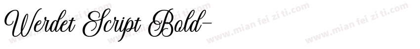 Werdet Script Bold字体转换